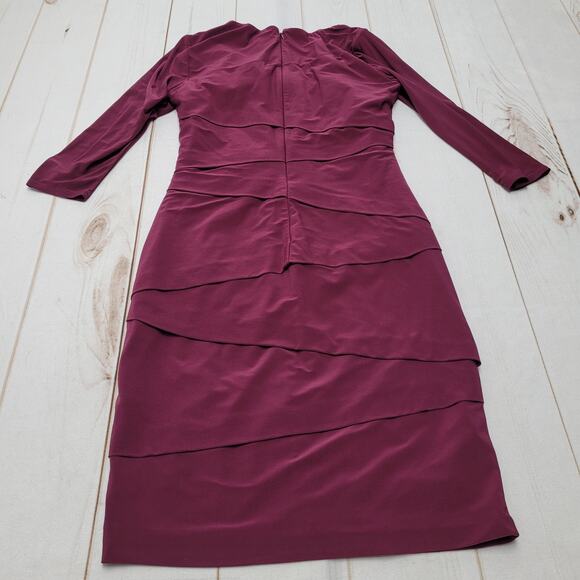 WHBM tiered bodycon midi sheath dress sculpting instantly slimming - Picture 5 of 8